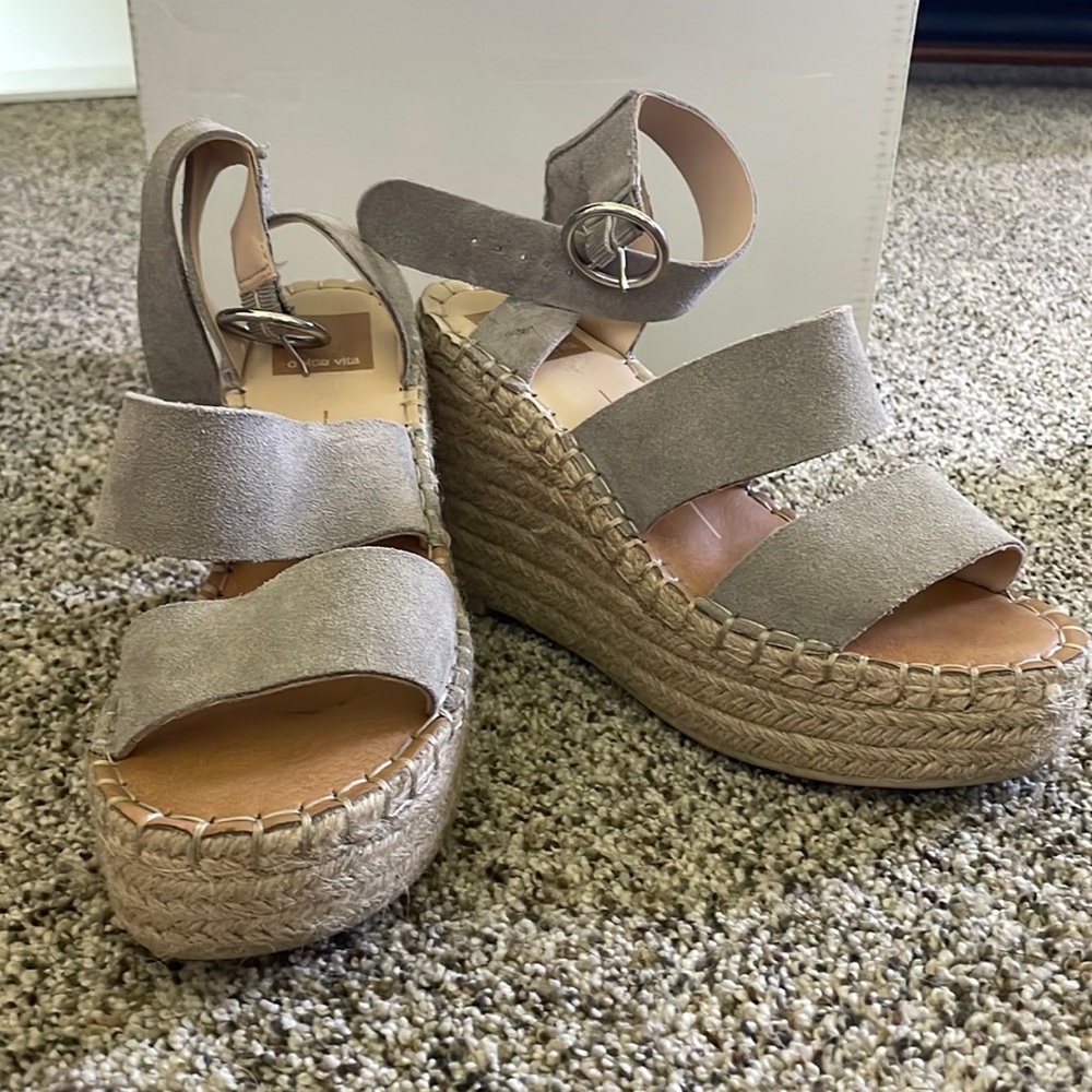 Dolce Vita Grey suede wedge